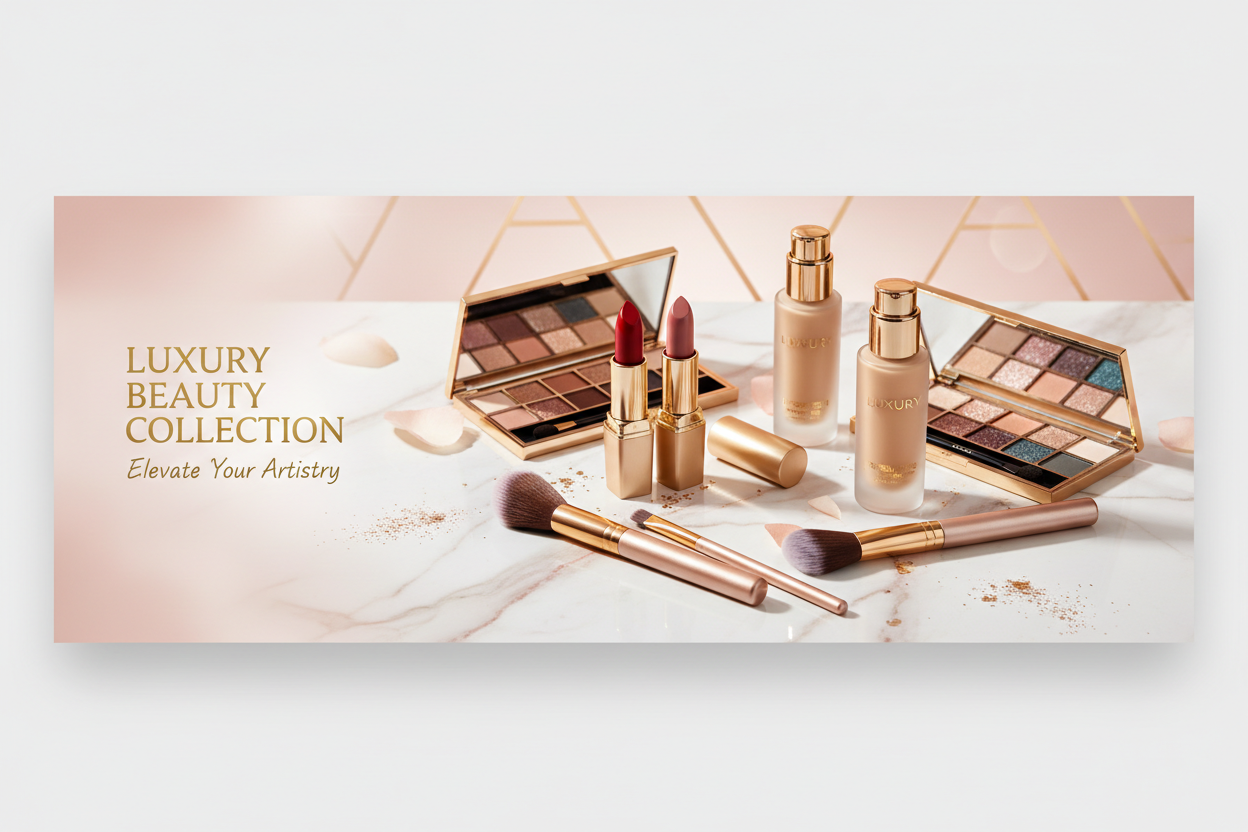 i do have makeup website crrate image banner for makeup products look very proessional